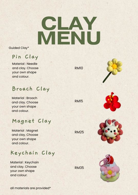 Clay menu