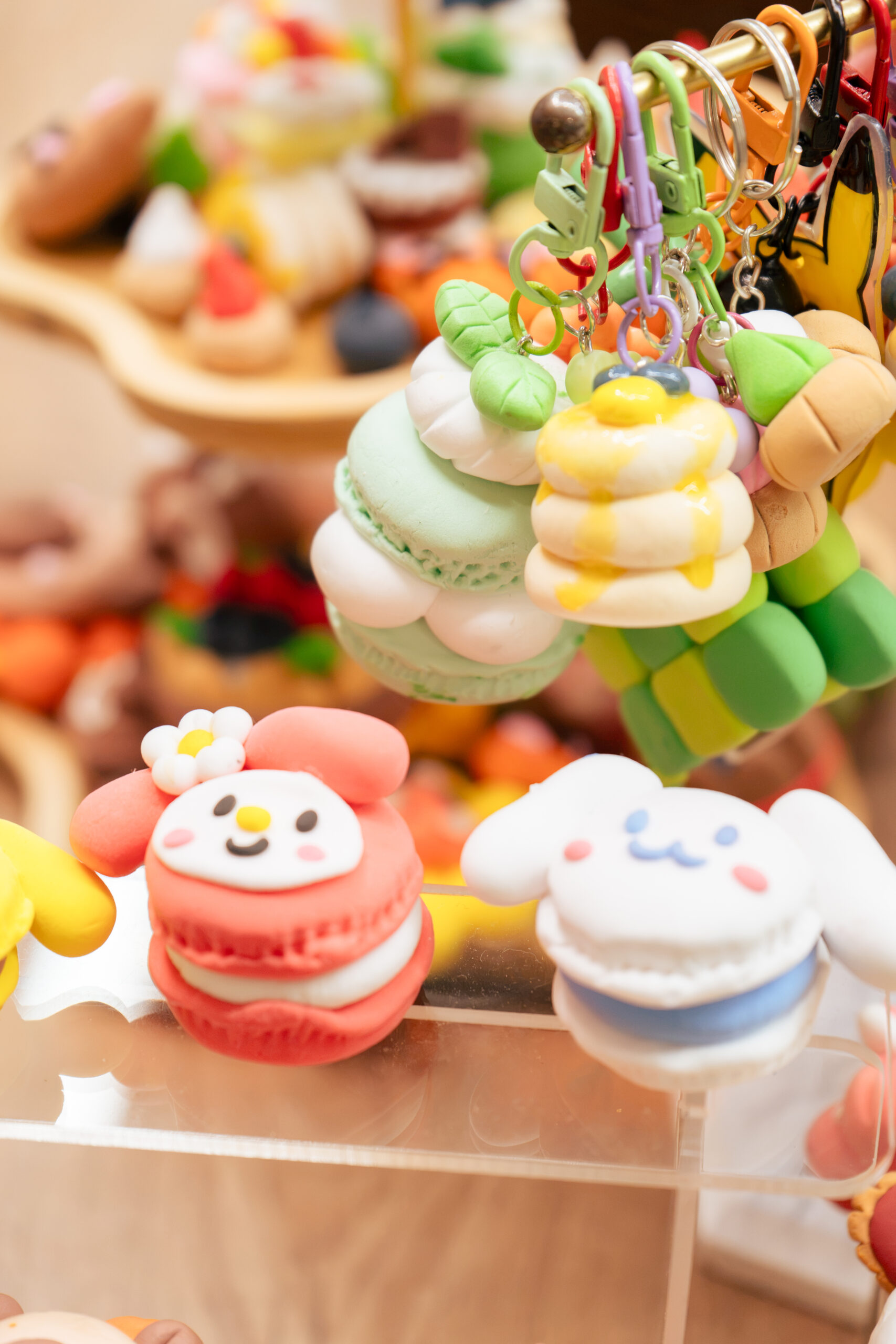 Finished colourful Foam Clay charms at ArtRoots Studio