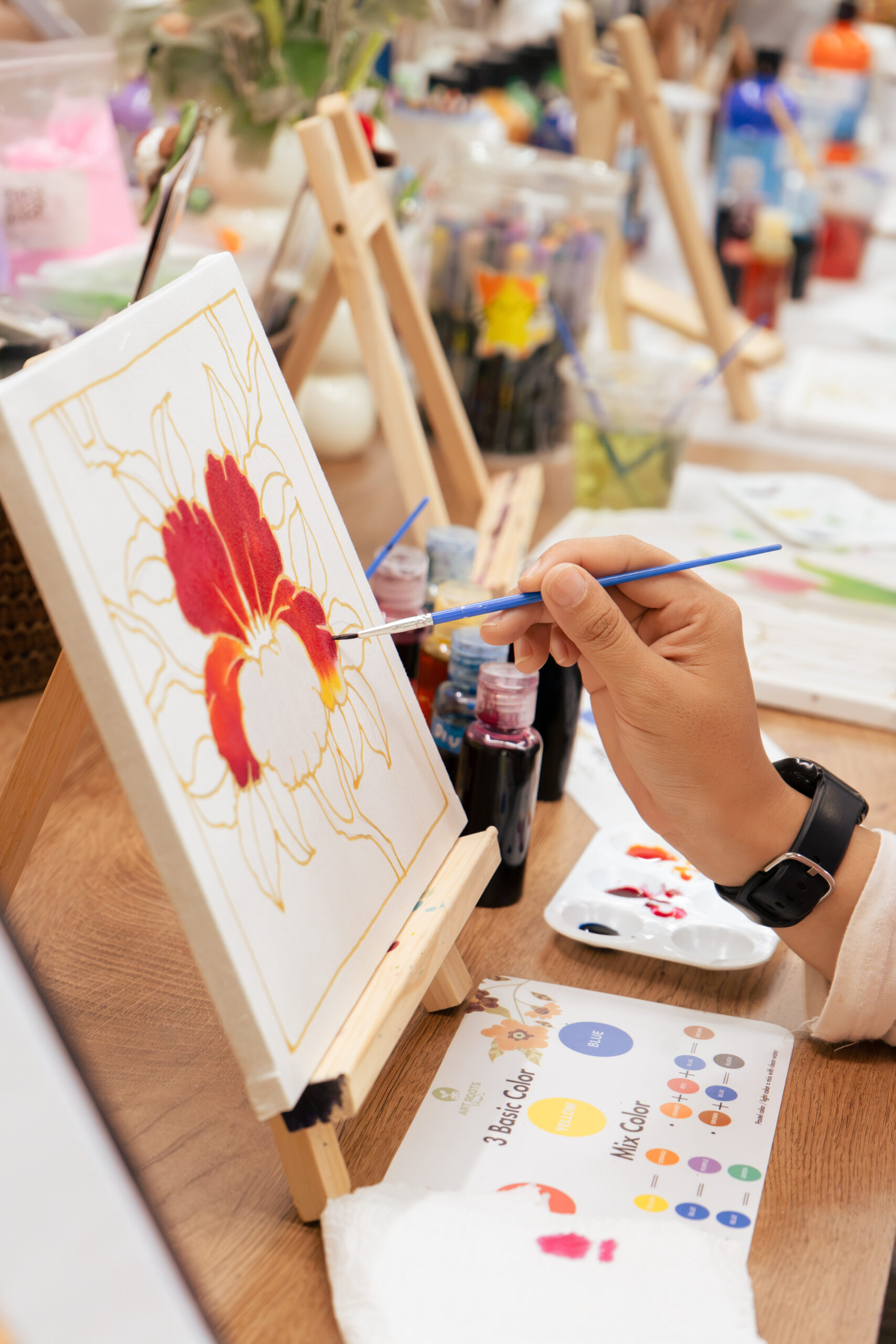 A real ArtRoots Batik workshop in progress