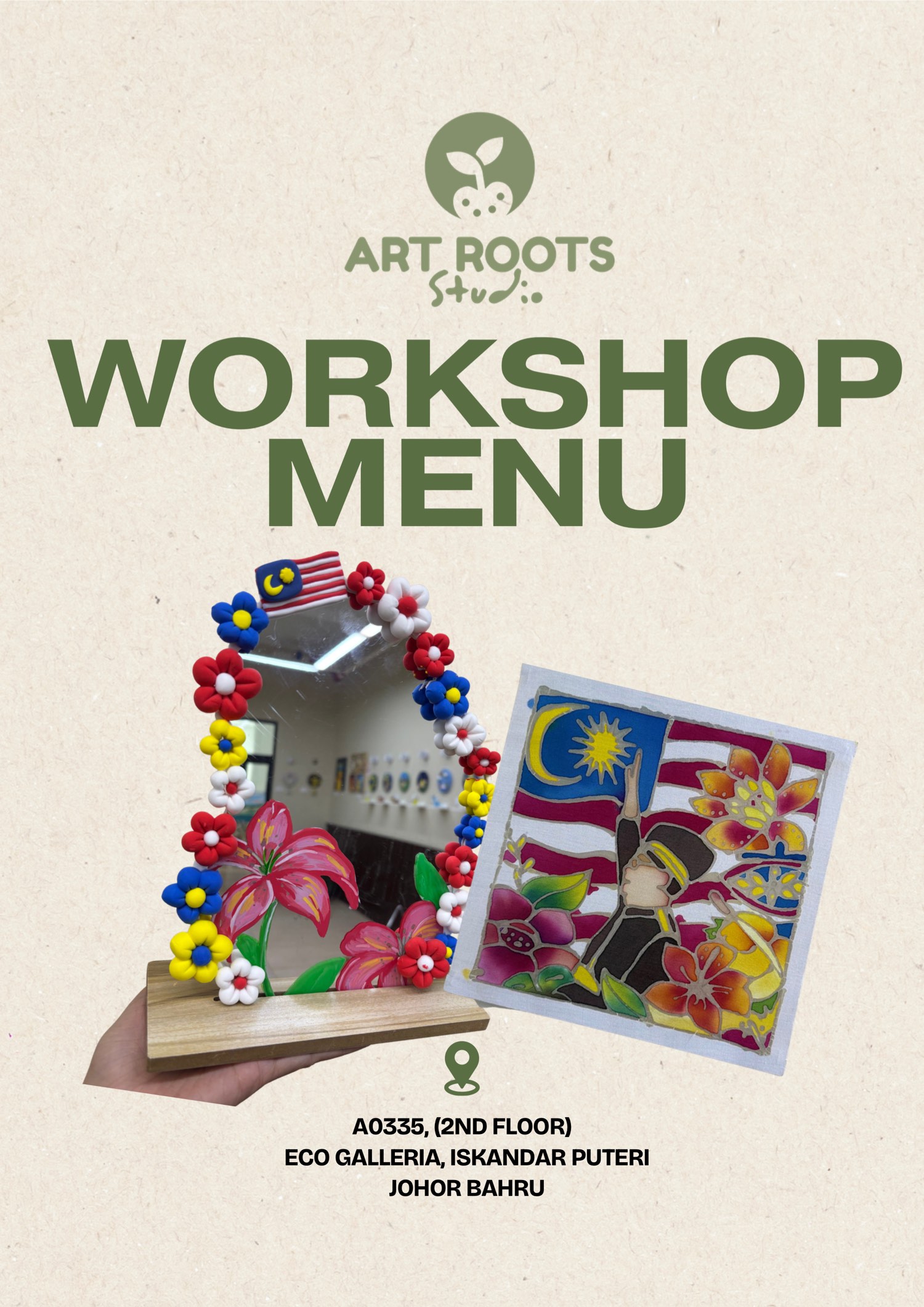 ArtRoots Studio Workshop Menu 2026 Johor Bahru